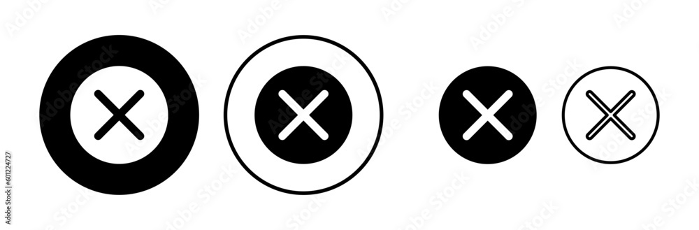 Obraz premium Close vector icon. Delete icon. remove, cancel, exit symbol.