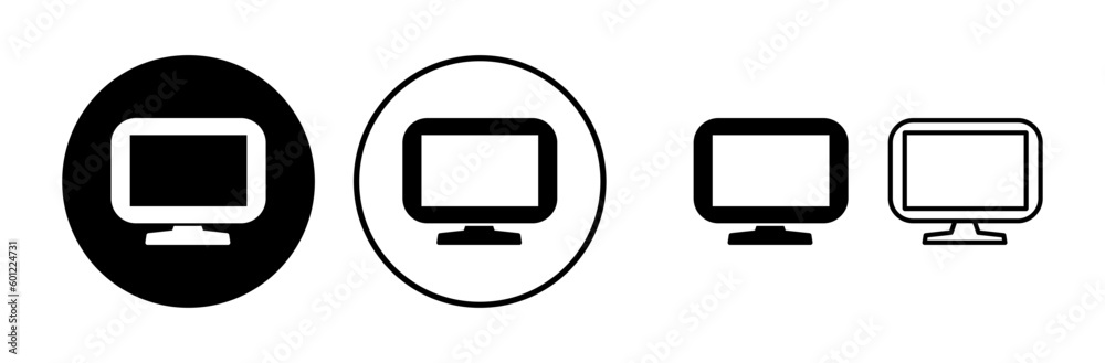 Computer icon vector. computer monitor icon.
