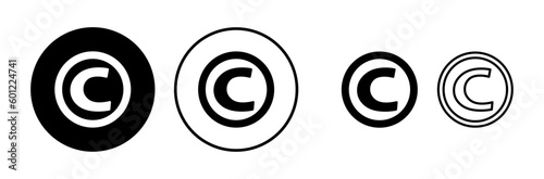 Copyright icon vector. copyright symbol