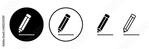 Edit icon vector. edit document sign and symbol. pencil