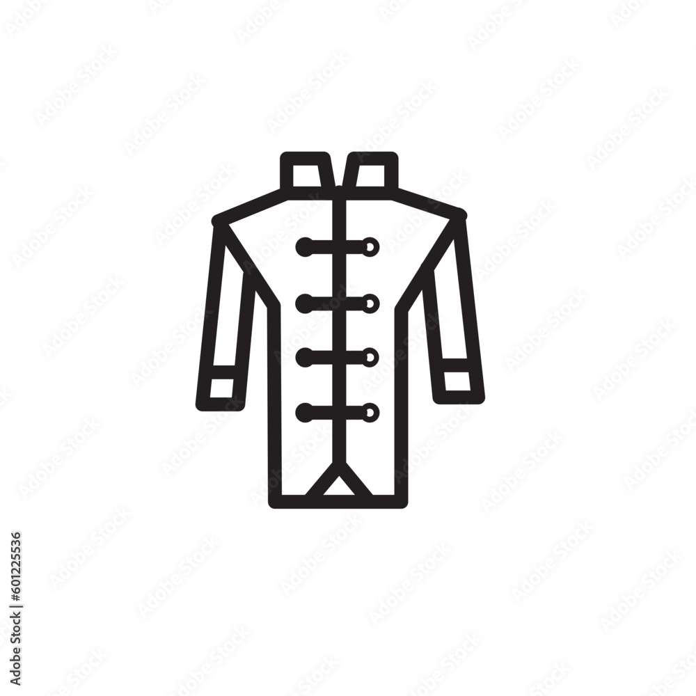 Chinese Clothes Jacket Outline Icon Chinese Clothes Jacket Outline Icon