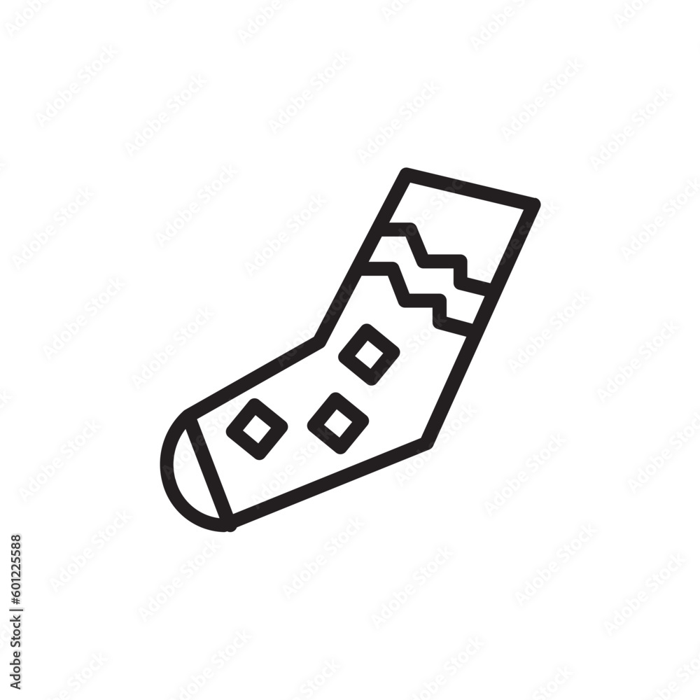 Decor Gift Sock Outline Icon Decor Gift Sock Outline Icon