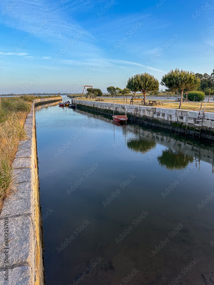 View of Cambeia pier in Murtosa