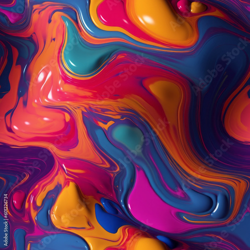 Vibrant colors liquid  abstract background, Created using generative AI tools