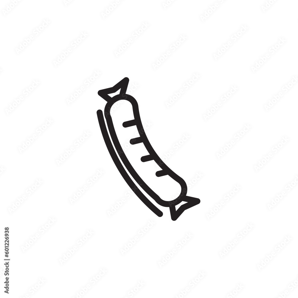 Meal Hot Sausage Outline Icon Meal Hot Sausage Outline Icon
