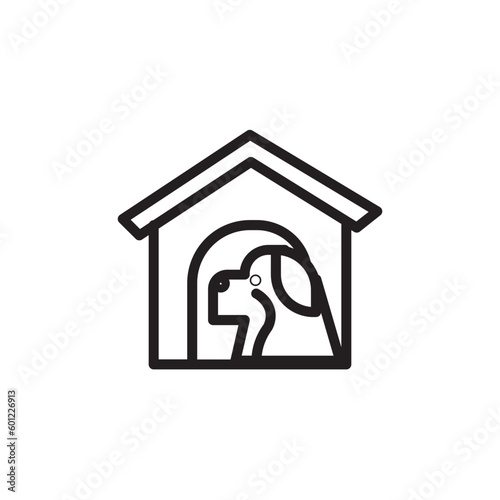 Dog House Pet Outline Icon