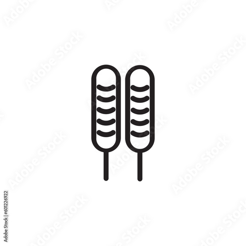 Food Corndog Dog Outline Icon