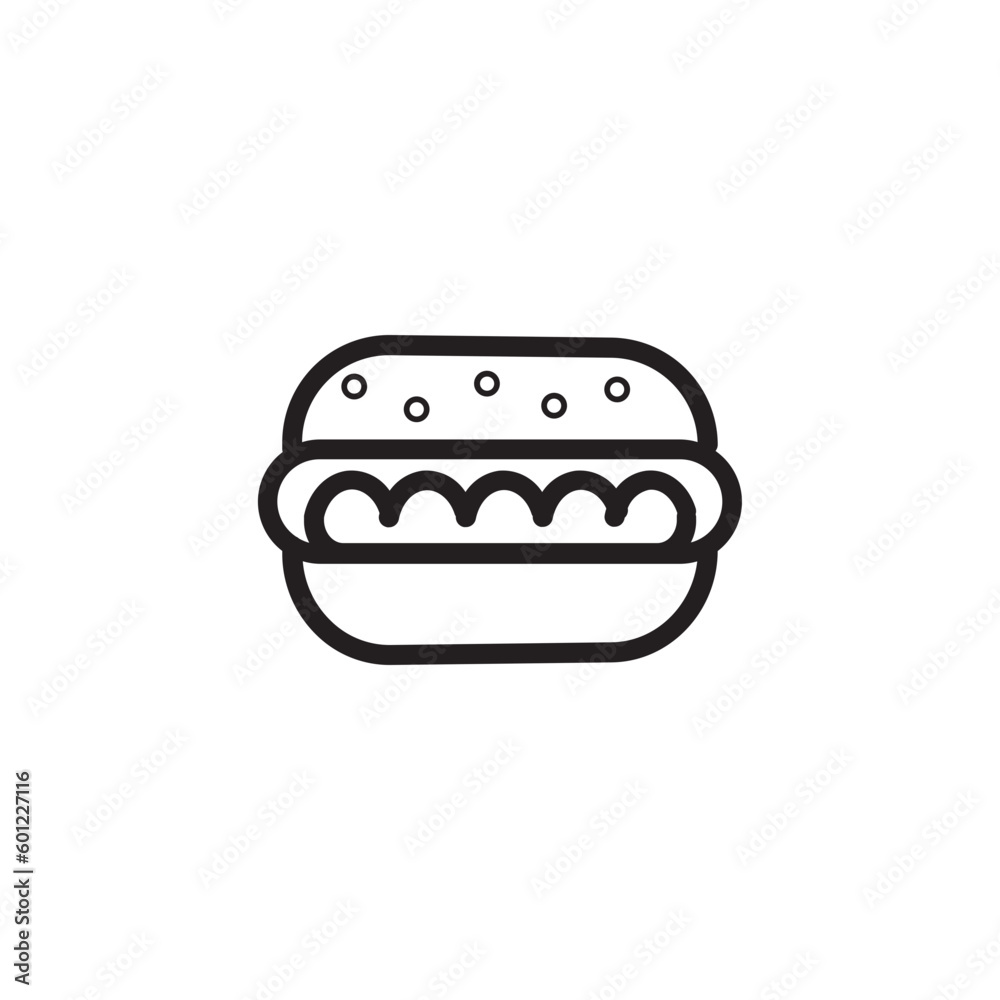 Dog Fast Food Outline Icon Dog Fast Food Outline Icon