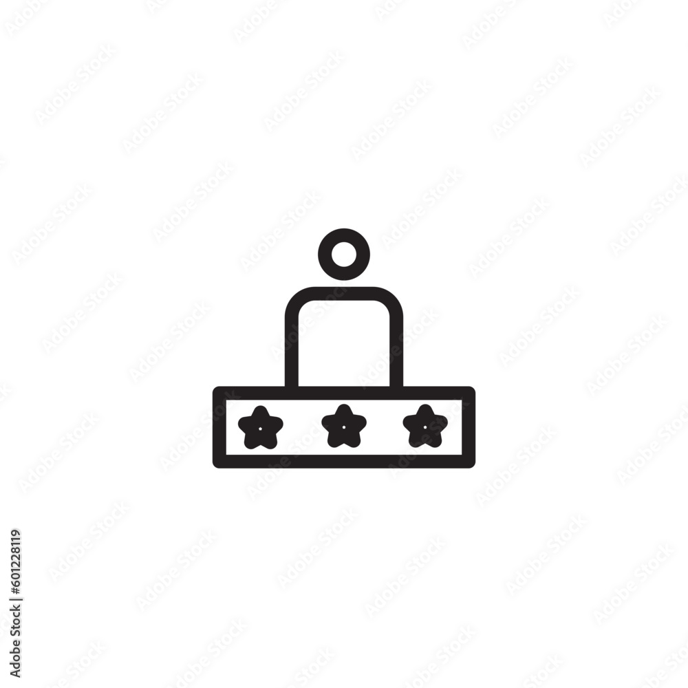 Fototapeta premium Transport Rating Online Outline Icon
