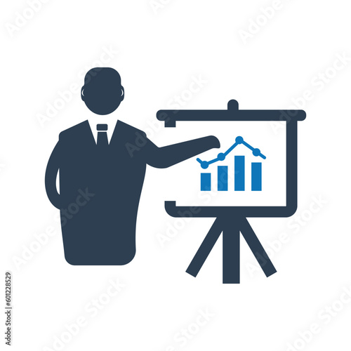 Business presention, Graphical Solution, Business graph and business icon