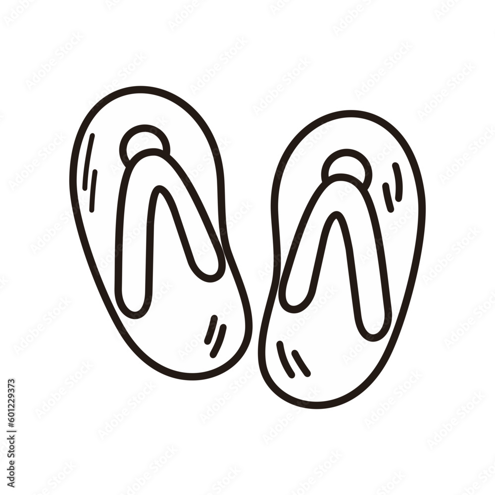 Slippers Doodle Illustration Slippers Doodle Illustration