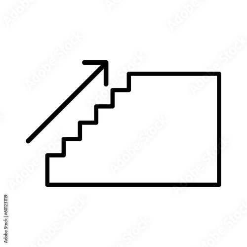 Upstairs icon,vector illustration. vector upstairs icon illustration isolated on White background..eps
