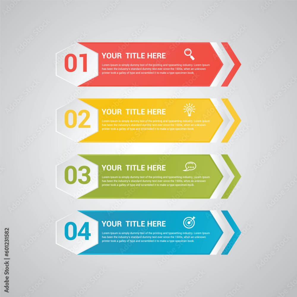 gradient infographic template with steps gradient infographic template with steps