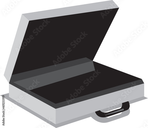 Open and Empty Vector Briefcase 