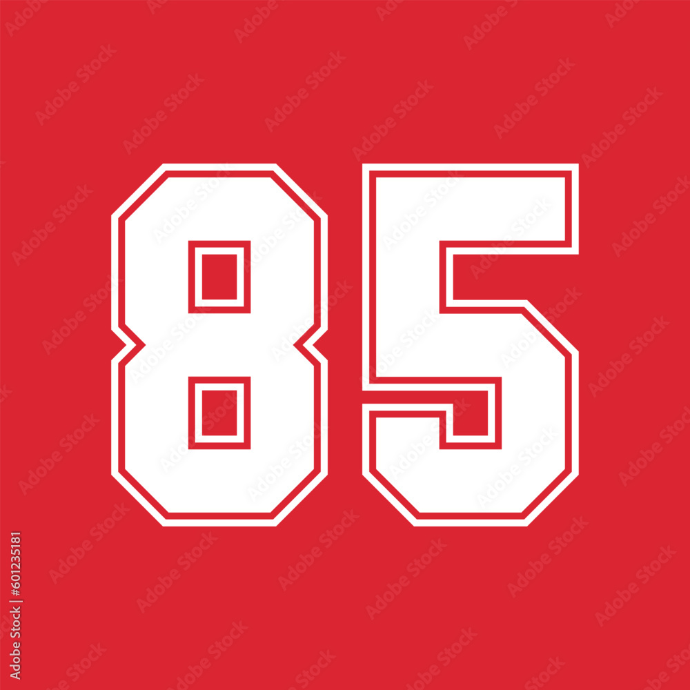 Obraz premium Basketball and Baseball Sport Numbers 85