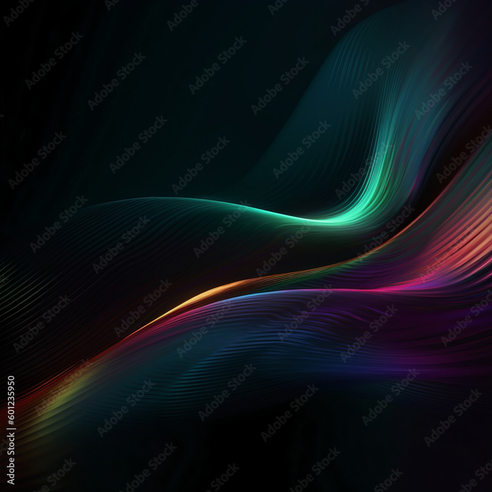 Abstract Colorful Neon Lined Background