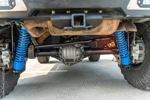 shock Absorber and Coil Spring of Car Suspension System