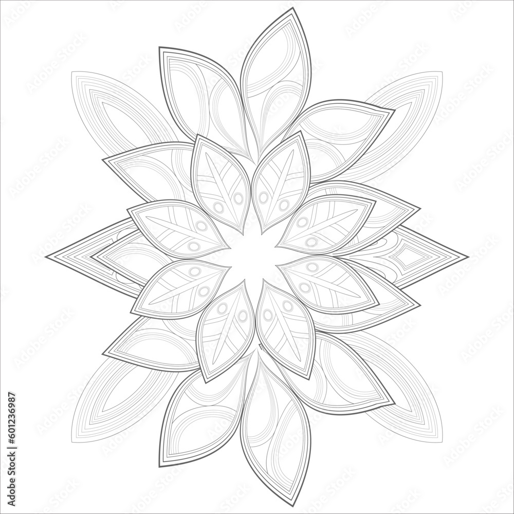 Decorative Doodle flowers in black and white for coloringbook, cover, background, invitation card. Hand drawn sketch for adult anti stress coloring page isolated in white background.-vector Decorative Doodle flowers in black and white for coloringbook, cover, background, invitation card. Hand drawn sketch for adult anti stress coloring page isolated in white background.-vector