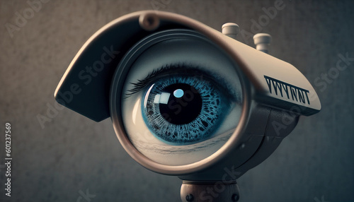 Big Brother is watching, government surveillance concept. Generative Ai.