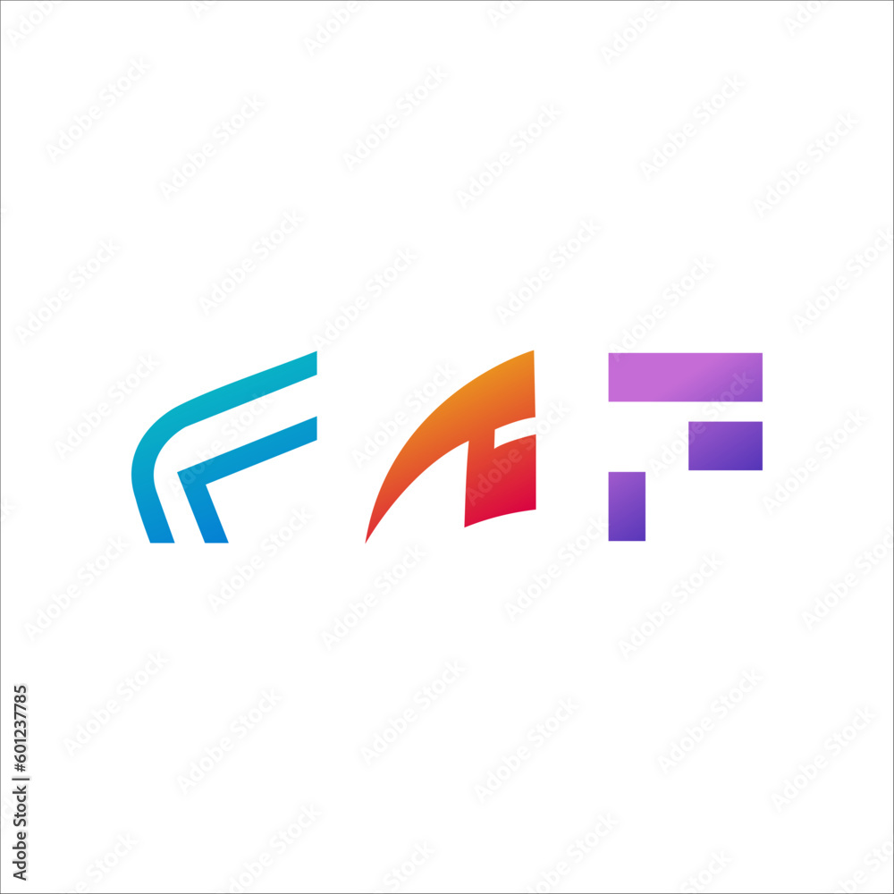 Abstract Colorful F letter logo Abstract Colorful F letter logo