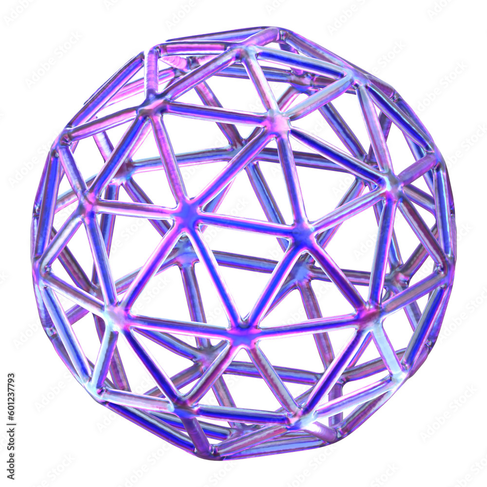 3D Render Abstract Hologram Geometric shape 3D Render Abstract Hologram Geometric shape