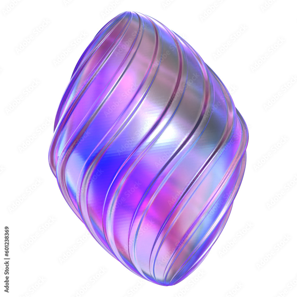 Obraz premium 3D Render Abstract Hologram Geometric shape