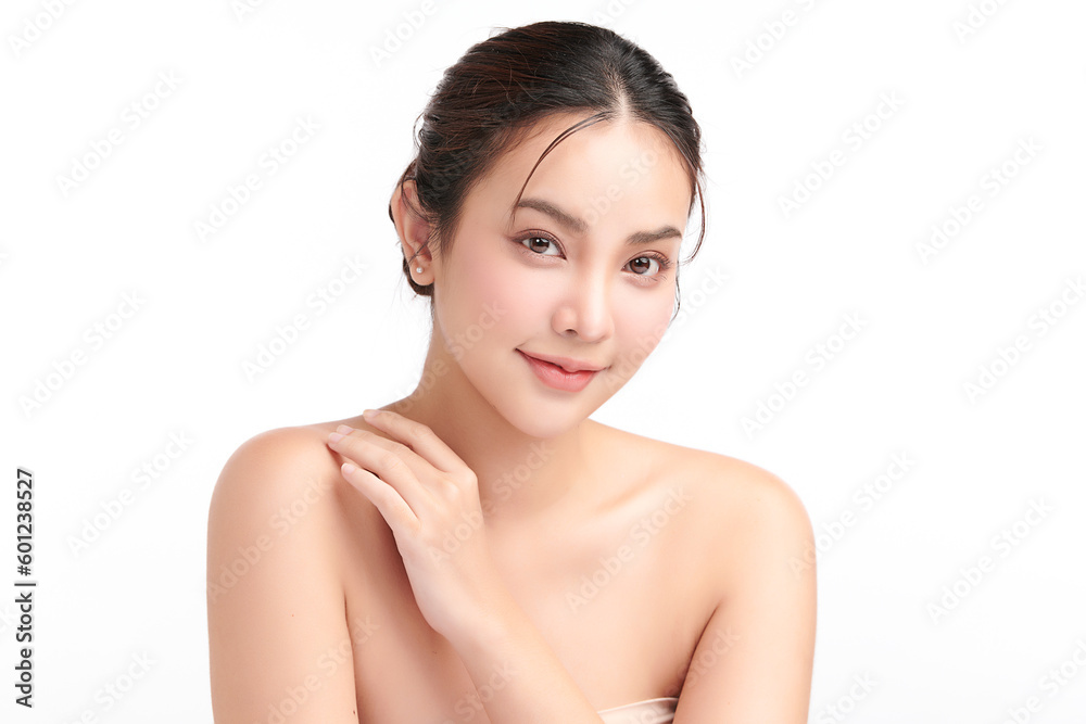 Beautiful young asian woman with clean fresh skin on white background, Face care, Facial treatment, Cosmetology, beauty and spa, Asian women portrait. Beautiful young asian woman with clean fresh skin on white background, Face care, Facial treatment, Cosmetology, beauty and spa, Asian women portrait.