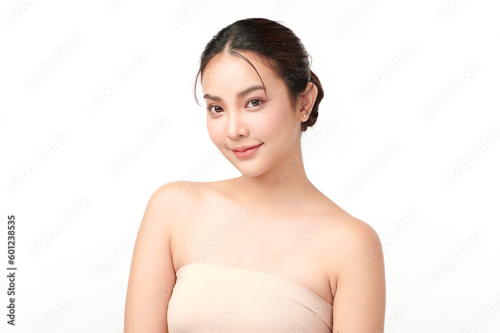 Beautiful young asian woman with clean fresh skin on white background, Face care, Facial treatment, Cosmetology, beauty and spa, Asian women portrait. Beautiful young asian woman with clean fresh skin on white background, Face care, Facial treatment, Cosmetology, beauty and spa, Asian women portrait.