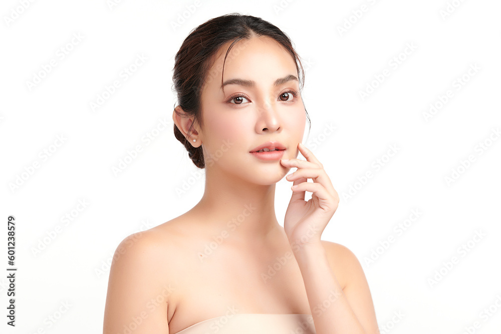 Beautiful young asian woman with clean fresh skin on white background, Face care, Facial treatment, Cosmetology, beauty and spa, Asian women portrait. Beautiful young asian woman with clean fresh skin on white background, Face care, Facial treatment, Cosmetology, beauty and spa, Asian women portrait.