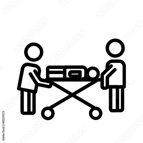 Black line icon for First responders