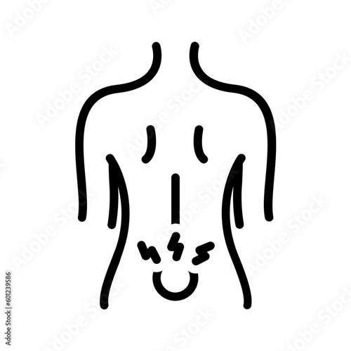 Black line icon for Acute