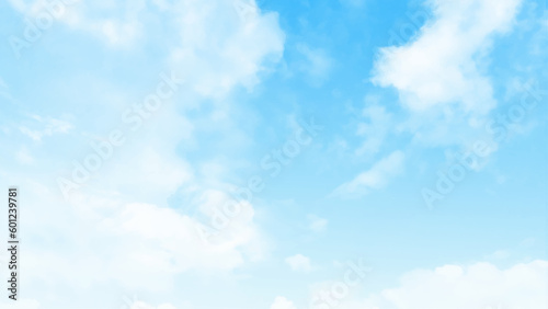Sky blue background. Sky cloud clear. Blue sky and clouds with copy space