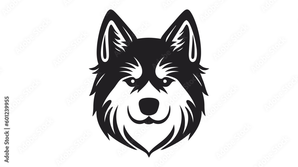 Fototapeta premium Dog logo silhouette. Vector pet icon isolated on white background