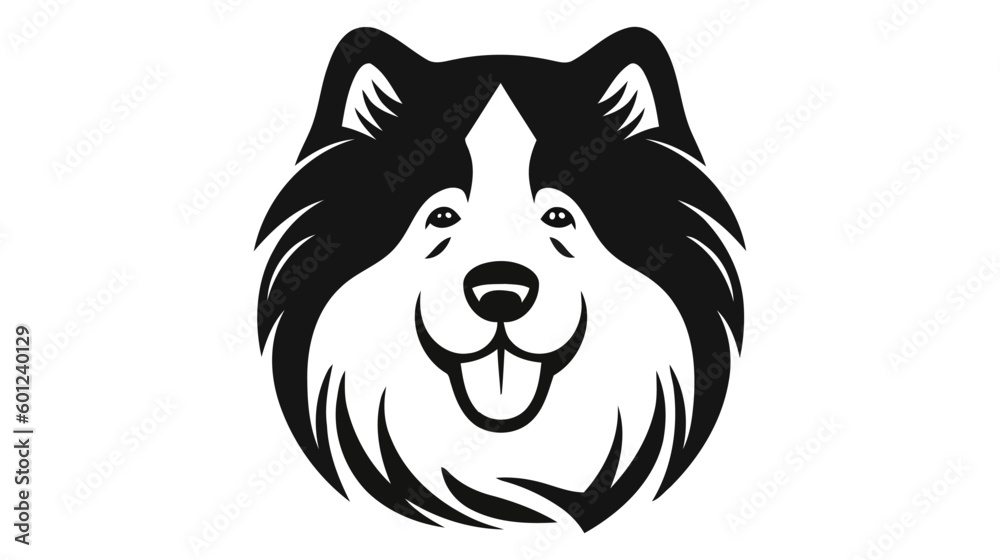 Dog logo silhouette. Vector pet icon isolated on white background Dog logo silhouette. Vector pet icon isolated on white background