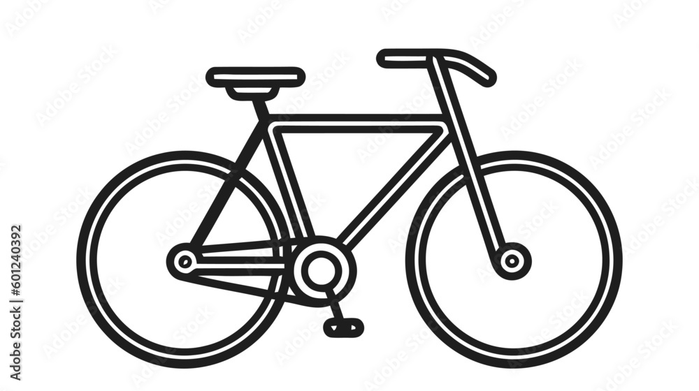 Bicycle icon on white background. Vector illustration