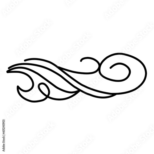 Swirl Line Decoration Vector 
