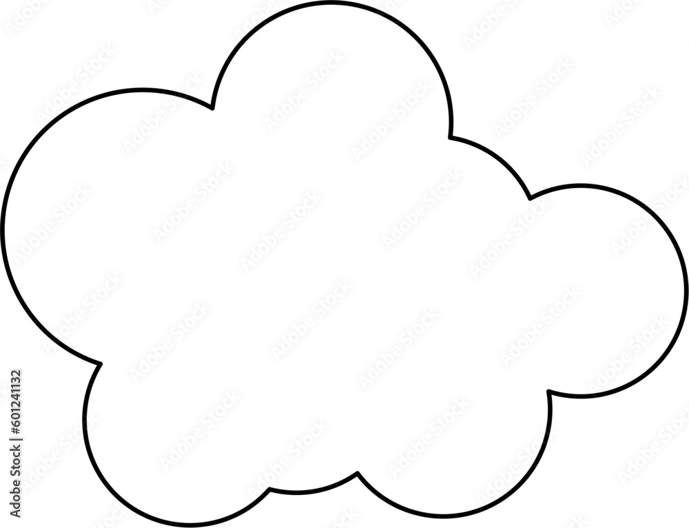 Obraz premium Cloud Outline Illustration