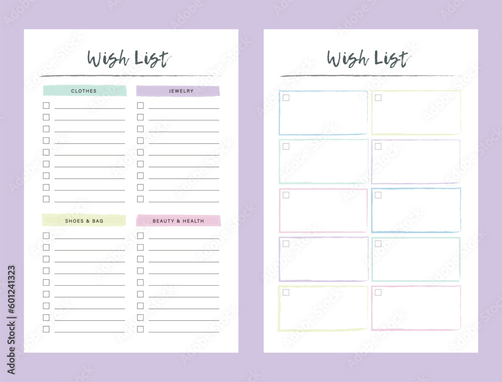 Wish List planner. Wish List planner.