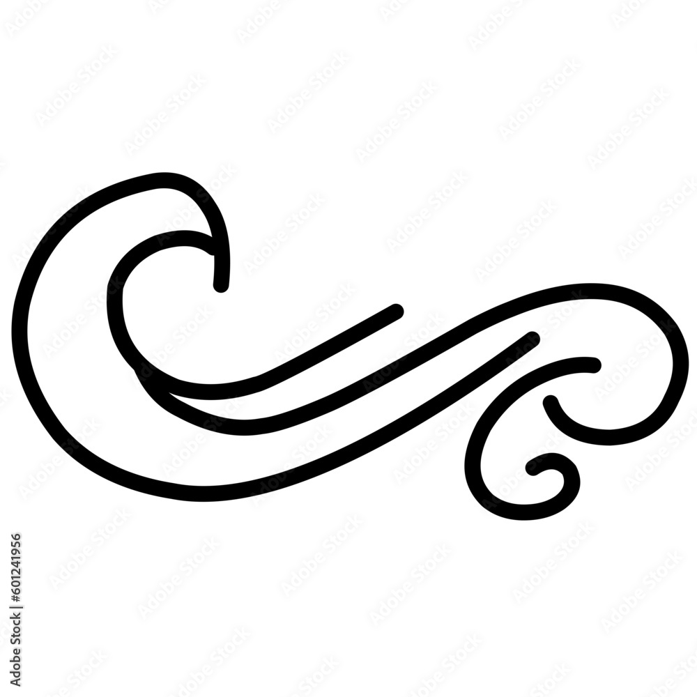 Obraz premium Swirl Decoration Vector Line Dividers Border 