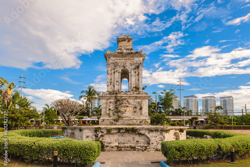 Mactan Shrine, aka Liberty Shrine, a memorial park on Mactan in Lapu Lapu City, Cebu, Philippines. Translation: Spanish Glories photo