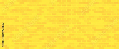 Yellow brick wall texture seamless pattern. Yellow mosaic marble bricks wall image. vector illustration