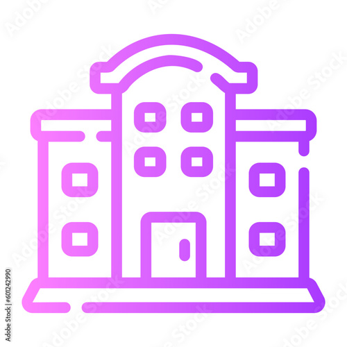 hotel Line Gradient Icon