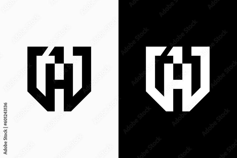 H1 eagle shield logo vector premium design H1 eagle shield logo vector premium design