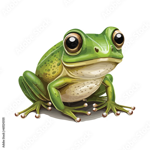 vector cute frog cartoon style