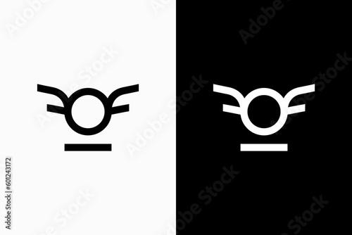 classic motorcycle front logo vector premium design