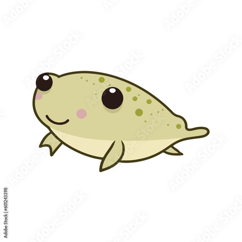 vector cute tadpole cartoon style