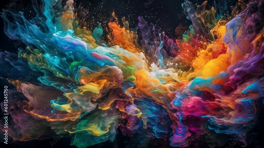 Colorful Desktop Background Generative AI