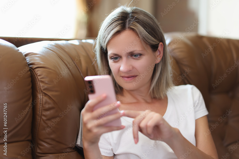 Young woman surfing internet and searching information Young woman surfing internet and searching information