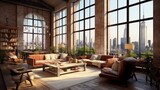 Upscale modern loft in New York using Generative AI