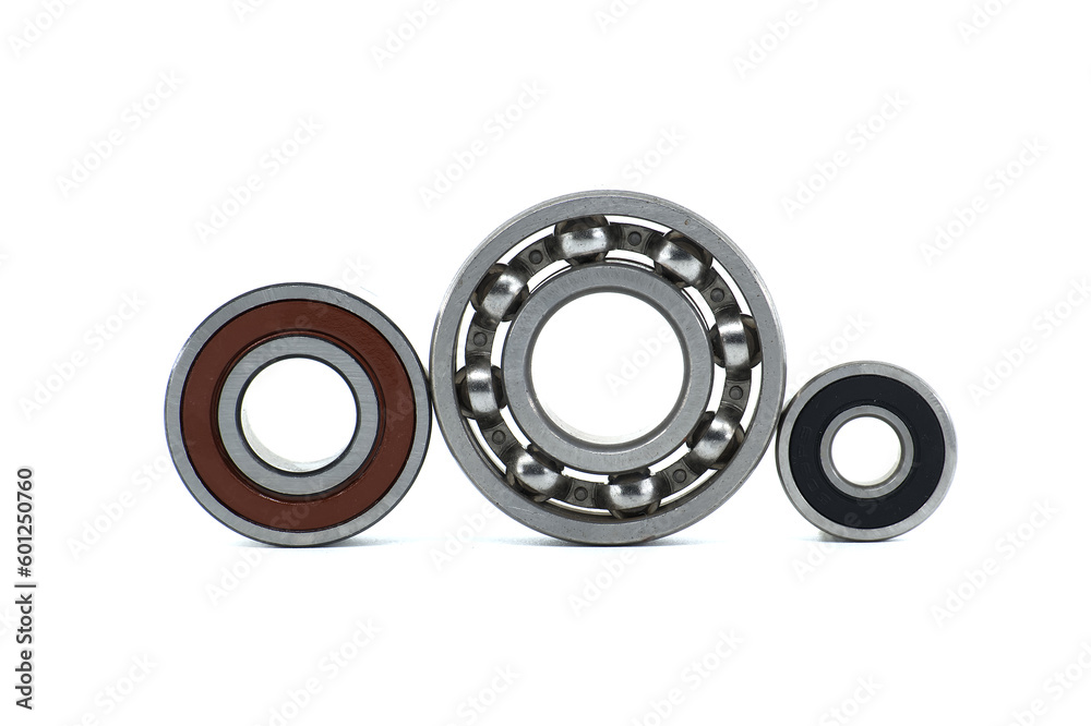 Set of various bearings isolated on white Set of various bearings isolated on white